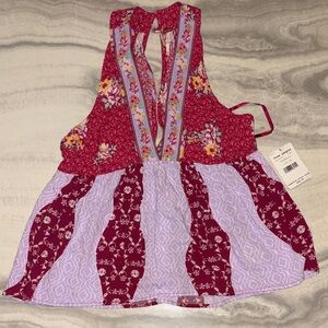 Free People Raspberry Dream Darlin Top